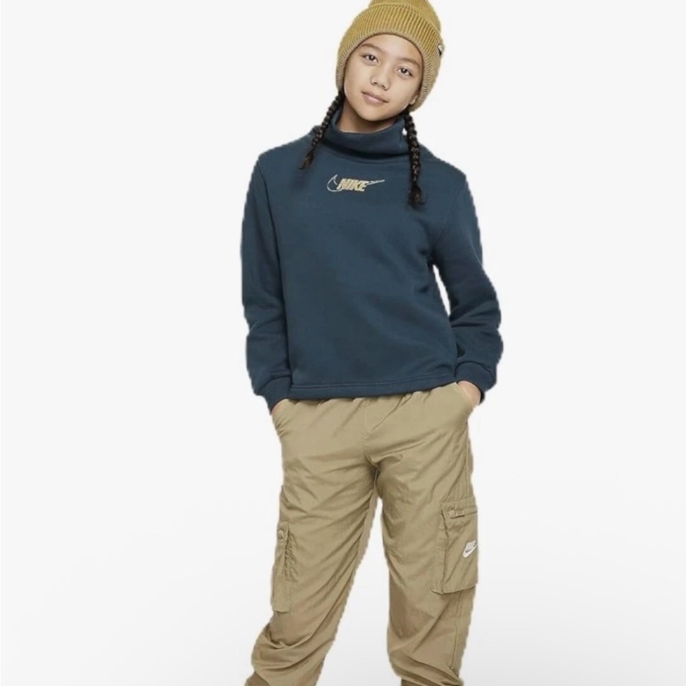 Nike Sportswear Club Fleece Big Kids Long Sleeve Funnel Neck Sz Large